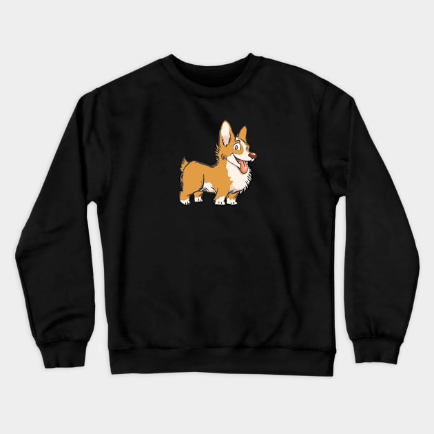 Fun Loving Adorable Corgi Dog Crewneck Sweatshirt by egcreations